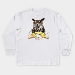 American owl Kids Long Sleeve T-Shirt